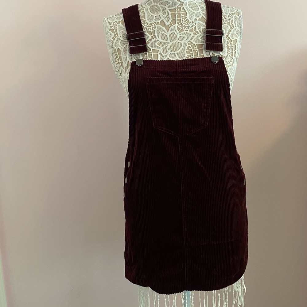 Burgundy corduroy dress